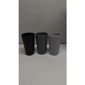 24 Pcs Unbreakable Plastic Cups Set, Reusable Plastic Cups, Stackable Water Tumblers, Drinking Cup for Kitchen, Outdoor, BPA-free, Dishwasher Refrigerator and Microwave Safe (3 Colors)