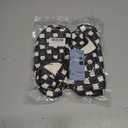 WateLves Womens & Mens Lightweight Cozy Faux Furry House Slippers - Rubber Sole Slip On Sock Shoes - Foldable Travel Slippers - Indoor & Outdoor (5.5-6.5 Women/4.5-5.5 Men, Black/White)