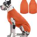 IECOii Big Dog Sweater - Extra Large Dog Sweater for Cold Weather, Orange, 4XL for Doberman & Great Dane (XXXX-Large(Chest:35.4 in))