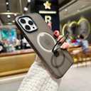 Case for iPhone 13 Pro Max Magnetic with Stand Ring, [Compatible with Magsafe] Lightweight and Translucent Matte Back Shockproof Protective Case Men Women Purple