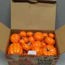 winemana 46 Pcs Assorted Size Artificial Pumpkins Fall Decorations, Orange Foam Pumpkin Autumn Decor, Decorative Faux Pumpkin for Harvest Thanksgiving Table Centerpiece Mantle Bowl Wedding Party