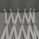 SKOLOO Hat Rack for Wall with 17 Hooks, Solid Wooden, Modern, Expandable Coat Rack Wall Mount for Coats, Hats, Bags, Baseball Caps, White