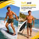 GINGTTO Men's Beach Shorts Bathing Suits with Mesh Lining (Black, M)