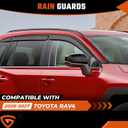 Rain Guards Compatible with Toyota RAV4 2026 2027, Tape-on Durable Side Sun Wind Window Deflectors, 2026-2027 RAV4 Rain Guard Black 6 PCS