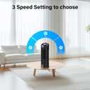 JRD 13" Tower Fan for Bedroom, 23ft/s Bladeless Desk Fan with 3 Speeds, 80 Degree Oscillating, Quiet Operation, Compact & Portable Table Fan for Bedroom Home Office Desktop