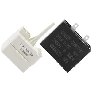 Refrigerator Compressor Start Relay and Capacitor W10613606 Compatible for Whirl-Pool Ken-More Kitchen-Aid fridges by MIFLUS