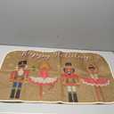 Drydiet African American Nutcracker Christmas Doormat Black Nutcracker Welcome Door Mat Happy Holiday Outside Entrance Porch Non Slip Rug 32 x 20 Inch