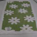 LE SURE Waterproof Puppy Blanket for Small Dogs - Washable Double Sided Dog Blankets with Warm Jacquard Shag and Soft Sherpa Fleece, Pet Cat Blanket for Couch Protection, 3D Textured Cloud, Green, 28,5"x"20