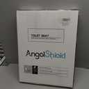 Angel Shield Marble Toilet Seat Durable Molded Wood with Quiet Close,Easy CleanQuick-Release Hinges (Elongated,White Marble)