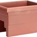 Root & Vessel Countryside Railing Planter Box, 16 Inch, Terra