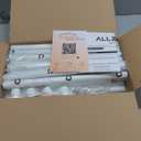 ALLZONE Tension Curtain Rods for Windows, Adjustable 31 to 83 Inch Wide, Freestanding Curtain Rods No Drilling, Apartment Renter Friendly, Heavy Duty, for Room Divider, Doorway, 63 to 130Inch Height (White)