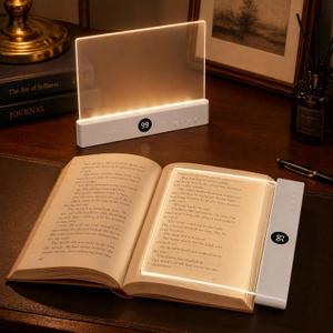 30 LED Book Light for Reading at Night in Bed, Rechargeable Book Page Light, 3 Color Temperatures, Stepless Dimming, 1-99 Min Timer, 2-in-1 Reading Light Light & Night Light, Gift for Readers White