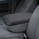 ISSYAUTO Center Console Cover Compatible with 2002-2012 Ram 1500 2500 3500 Jump Seat Console, Leather Armrest Lid Cover Arm Rest Covering for Car, Durable Middle Console Cover,Black