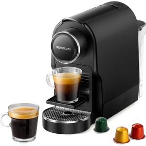 Espresso Pod Machine Compatible with NS Original Capsules, 20 Bar Compact Coffee Maker with Removable Water Tank for Cappuccino, Latte, Black