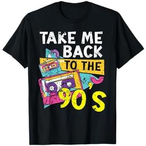 Take Me Back to The 90's 1990 Vintage Nineties Party 1990s T-Shirt, XL, Black