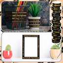 2 x Janlaugh 24 Rolls Christian Washi Tape for Bible Journaling Black Gold Bible Verse Decorative Tape Bulk Religious Inspirational Scripture Supplies Gifts for Arts DIY Crafts Journals Wrapping (0.6 Inch)