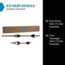 TRQ Front Driver and Passenger Side CV Axle Assembly Set 2 Piece Compatible with 2013-2016 Toyota Sienna AWD 2011-2012 Sienna V6 3.5L AWD
