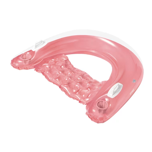 Intex 58859EP Sit 'N Float Inflatable Pool Float: Pool Lounge with Built-in Cup Holders  Heavy-Duty Handles  220lb Weight Capacity  58" x 39"  Colors May Vary