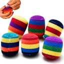 2 x Footbag Sacks Set for Kids & Adults New 2026 Upgraded Knitted Kick Crochet Sack Dirtbag Style Foot Dirth Bags Soft Juggling Balls for Outdoor Indoor Practice Group Bulk - 6 PCS
