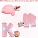SuzziPad Chemo Care Package for Women & Men, Cooling Gloves, Socks and Cold Caps for Chemotherapy, Ideal for Discomfort of Head, Hand, Feet, L