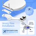 CLEAR REAR Bidet Attachment for Toilet Seat - Non-Electric with Self Cleaning Dual Nozzles, Leak Proof Connectors, Adjustable Water Spray, Rear & Feminine Wash - Hygienic Bathroom Upgrades (Black)