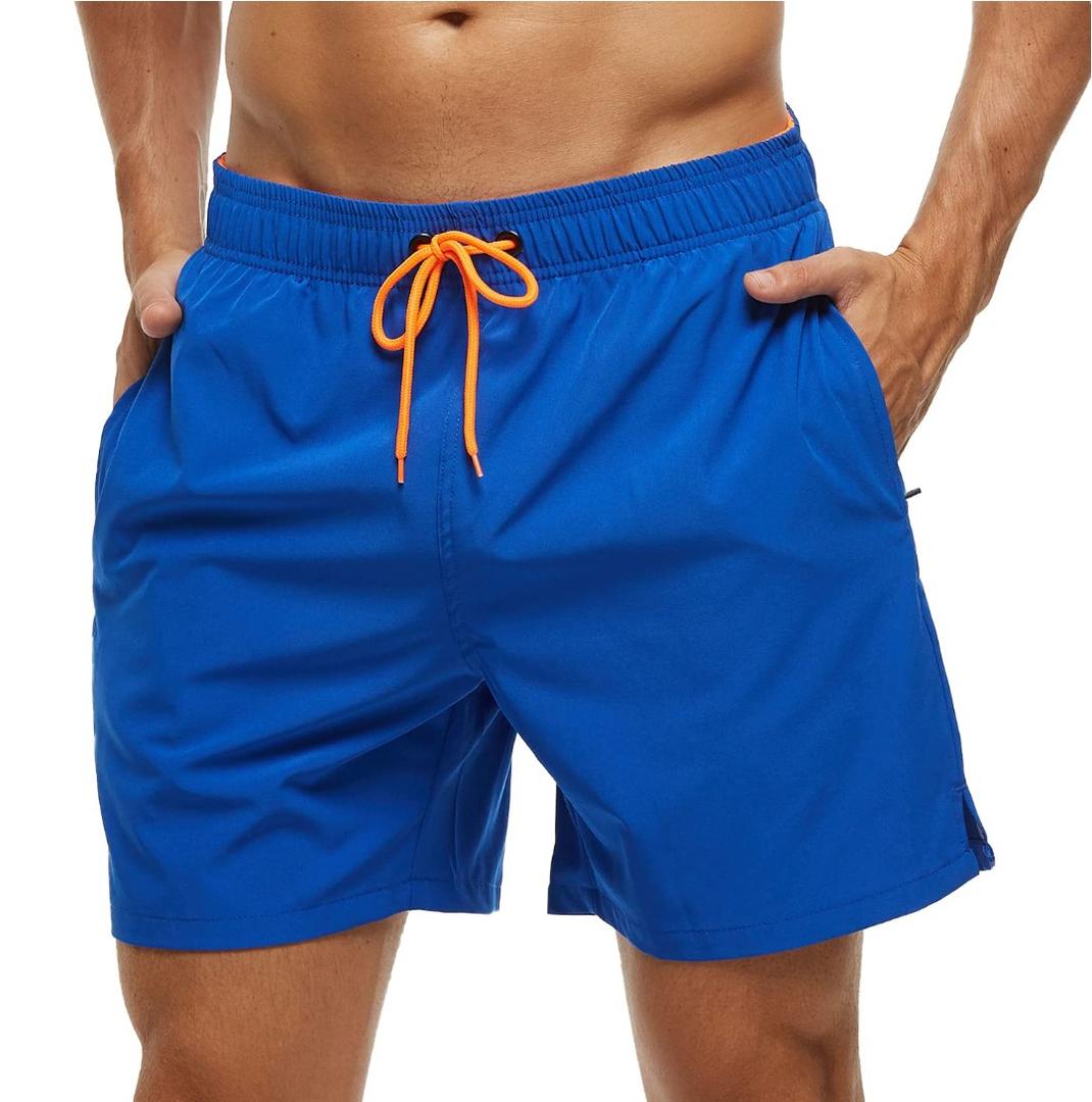 SILKWORLD Men's Swim Trunks Quick Dry Beach Shorts with Pockets, size XXL
