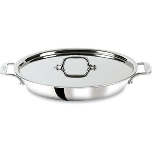 All-Clad D3® Stainless Steel Non Stick 3 Quart Braiser Pan- Made in the USA- The Original Bonded Professional Cookware- Oven Safe & Induction Compatible