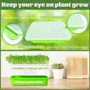 Legigo 10 Pack Green Seed Sprouter Trays- Soil-Free Cultivation Germination Tray, BPA Free Nursery Tray with Planting Paper for Indoors or Outdoors Sprouting Seeds, Grow Grass, Beans (Without Lids)