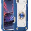 MARKILL Compatible with iPhone Air Case 6.5 Inch 2025 with 360 Degree Rotate Ring Stand, Military Grade Drop Protection Full Body Rugged Protective Case Kids Blue