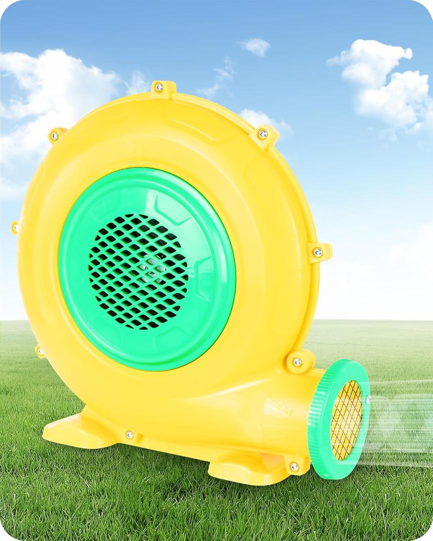 Step4Fun Bounce House Air Blower for Inflatables, 480 Watt ETL Certified Electric Blower, Perfect for Inflatable Bounce House Water Slide and Bouncy Castle Indoor & Outdoor Yellow