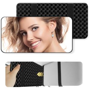 Large Car Visor Mirror,10" Vanity Makeup Mirror Wide View, Lightweight Car Makeup Mirrors for Large Sun Visor, Truck Accessories with Secure Reinforced Flexible Mount