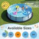 18FT Round Pool Liner Pad, 400G/M Extra Thick Black Pool Pads for Above Ground Pool, Heavy Duty Pool Liner Pad Geotextile Material Pool Liner Puncture-Proof Pool Bottom Padding (18'Round)