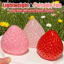 3Pcs Big Taba Squishies Strawberry, Cute Strawberry Squeeze Toys, Upgrade Fruit Squishies, Kawaii Sticky Stress Toy, Clear Fidget Toys, Valentines Gift for Kids, Teen Boys Girls Birthday Gift Ideas, 2.7 inches x 2.5 inches x 2.3 inches