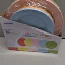 POSATE 60PCS Colorful Disposable Plastic Plates, Heavy Duty Plates for Wedding/Party, 30PCS Dinner Plates 10.25 and 30PCS Dessert/Salad Plates 7.5, Colorful Plates for Party Event