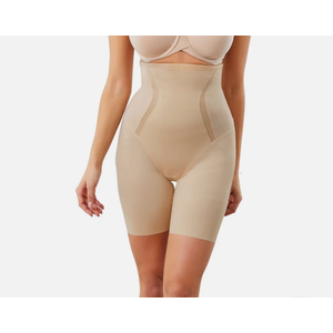 New Thigh Slimmer Maidenform Firm Foundations Hi-Waist Latte DM5001 MSRP-2XL