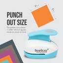 BearBoss 1.38 Inch Square Punch, Hole Punch Shapes, Set for Scrapbooking Festival Paper Greeting Card DIY Albums Photos
