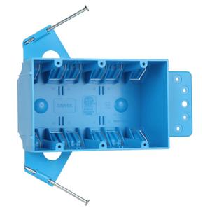 XIUTE Blue 3-Gang PVC New Work Switch/Outlet Wall Electrical Box, Interior Space of 44 Cubic Inches,for The Electrical Installation of Buildings,ETL (1pack)