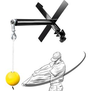 PLAYAPUT Portable Baseball Swing Trainer with The Tethered Ball,Premium Hitting/Batting Trainer System for Baseball and Softball,Easy Setup On Fence Hitting Trainer,Swing Trainer with Auto Reset