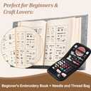 Embroidery Book,Embroidery Stitch Book,Sewing Books for Beginners Adult，Plus a Set of Sewing Tools