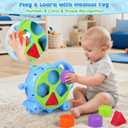 Baby Toy for 6 12 18 Months, Musical Toys for Infant 6 7 8 9 10 11 12 Months, Christmas Birthday Gifts for Toddler, Early Learning Educational Toy with Light Sound for Kids 1 2 3 Year Old Boys Girls