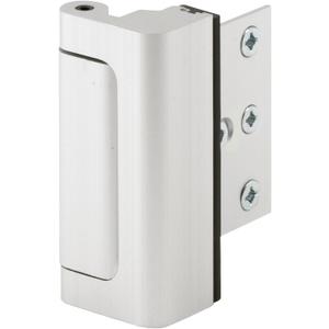 Prime-Line U 10827 Door Reinforcement Lock  Add Extra, High Security to your Home and Prevent Unauthorized Entry  3 In. Stop, Aluminum Construction, Satin Nickel (Single Pack)
