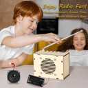Science Kits for Kids Age 8-12 12-14, STEM Kits for Kids Age 8-10, STEM Toys Build Your Own FM Radio Kit, DIY Electronic Snap Circuits Projects Gifts for Teen Girls Boys 9 11 13 15 16+ (Classic Wood), Compact