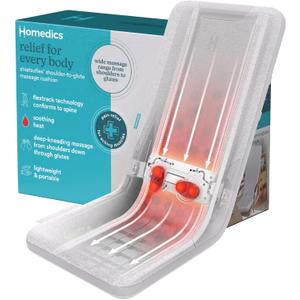 Homedics ShiatsuFlex Back Massage Cushion with Heat, Advanced Shiatsu Therapy, FlexTrack Technology, Deep-Kneading for Pain Relief in Back, Shoulders & Leg Muscles, Lightweight & Portable