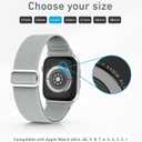 Nylon Apple Watch Bands Unisex - iWatch 1/2/3/4/5/6/7/8/9/SE/Ultra 2 Bands for 38mm/40mm/41mm/42mm/44mm/45mm/49mm - Variety Multipack 1-8 (Pack O: Black, White, Navy Blue, Army Green, Gray)