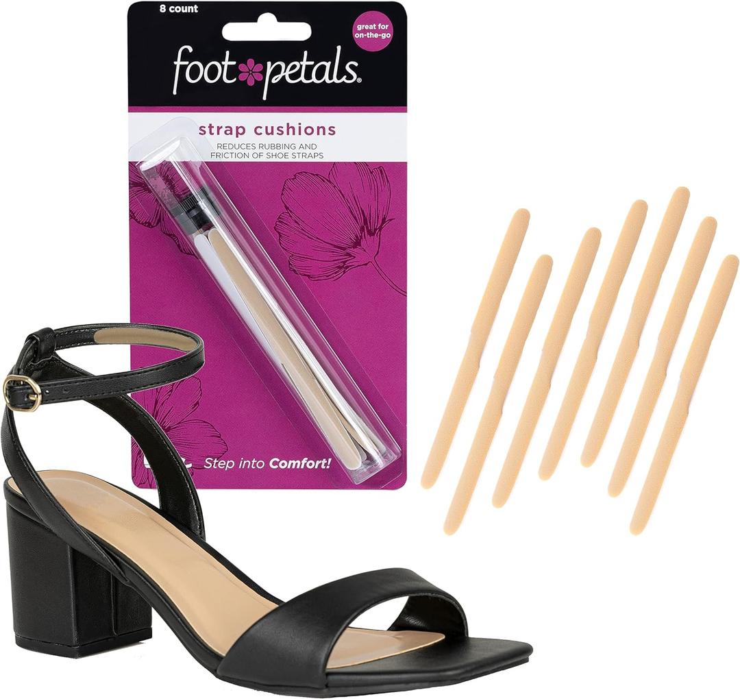 Foot Petals Strap Cushions, Stop Slipping Straps, Reduce Rubbing, Prevent Blisters, Red Marks, Better Fit, Trimmable (Khaki)