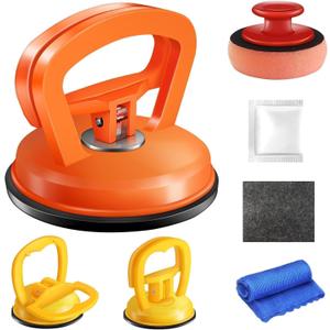 Dent Puller,Car Dent Puller 3 Pack Dent Remover Tool Dent Removal Kit for Car Suction Cup Dent Puller and Dent Repair Kit for Car Body, Screen, Tiles Lifting, Objects Moving(Orange + Yellow + Black)