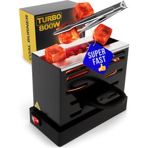 Hookah Coal Burner 800W  Premium Coal Toaster Multipurpose Electric Stove for Burner for Shisha - Free Tongs - Charcoal for Hookah Cubes