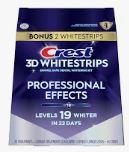 Crest 3D Whitestrips Professional Effects  Teeth Whitening Kit, 22 Treatments (20 + 2 Bonus), Each with 1 Upper/1Lower, 44 Strips  Crest 3DWhite Teeth Whitening Strips