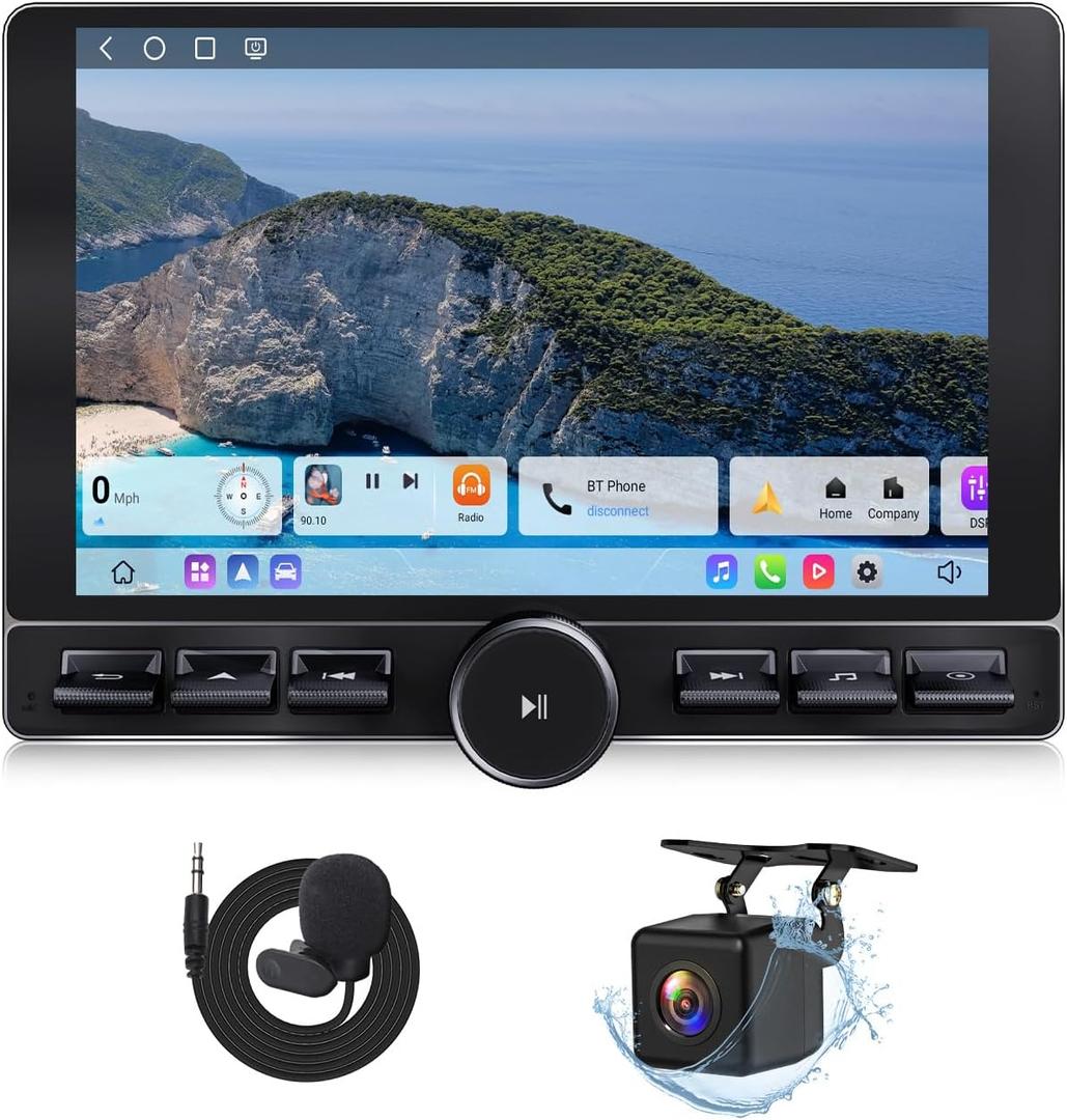 Eonon 8-Core 8GB+128GB Double Din Car Stereo, 10.1 Inch Wireless CarPlay/Android Auto Headunit with WiFi-6, Bluetooth 5.1, Built-in DSP, 4G LTE - UX6K-PRO-MAX