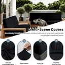 4Pcs Outdoor Cushion Covers Patio Cushion Covers Stretch Cushion Covers for Outdoor Furniture Replacement Washable Reusable Furniture Protector(Black)